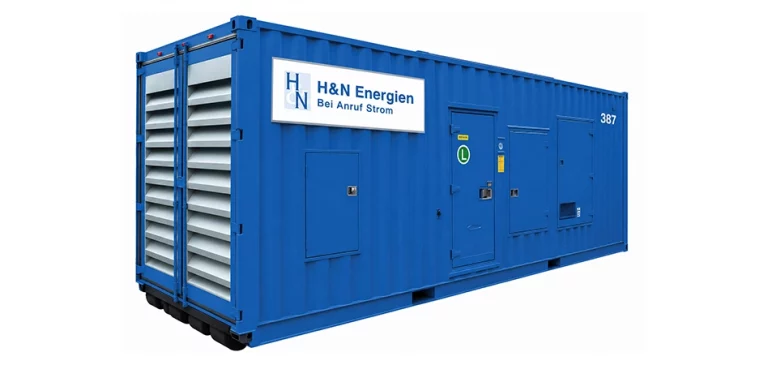 (Not)Stromaggregat Container mit Roll-Frames
